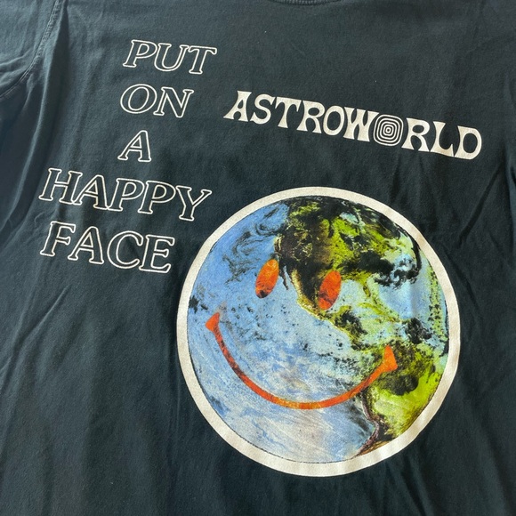 Travis Scott Astroworld Tee Dark Grey Medium - Picture 2 of 5